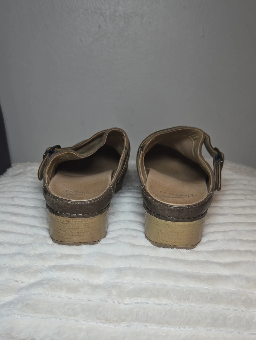 Dansko Women's Berry in Mushroom Burnished Nubuck Mule - Picture 6 of 13